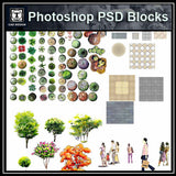 Hand-painted PSD Landscape Blocks 1 - CAD Design | Download CAD Drawings | AutoCAD Blocks | AutoCAD Symbols | CAD Drawings | Architecture Details│Landscape Details | See more about AutoCAD, Cad Drawing and Architecture Details