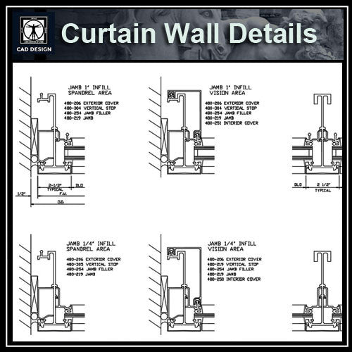 Glass Wall Systems Details Dwg Autocad Drawings 2048x1612