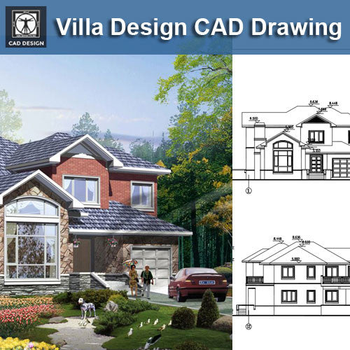 Villa Design CAD Drawings V8 - CAD Design | Download CAD Drawings | AutoCAD Blocks | AutoCAD Symbols | CAD Drawings | Architecture Details│Landscape Details | See more about AutoCAD, Cad Drawing and Architecture Details
