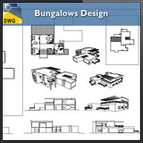 Bungalows Design - CAD Design | Download CAD Drawings | AutoCAD Blocks | AutoCAD Symbols | CAD Drawings | Architecture Details│Landscape Details | See more about AutoCAD, Cad Drawing and Architecture Details