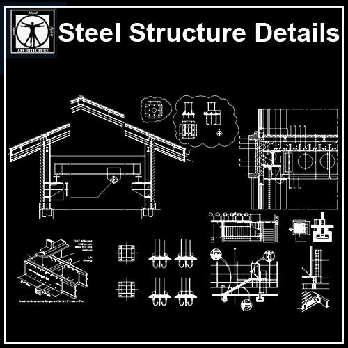 Steel Structure Details V3 - CAD Design | Download CAD Drawings | AutoCAD Blocks | AutoCAD Symbols | CAD Drawings | Architecture Details│Landscape Details | See more about AutoCAD, Cad Drawing and Architecture Details