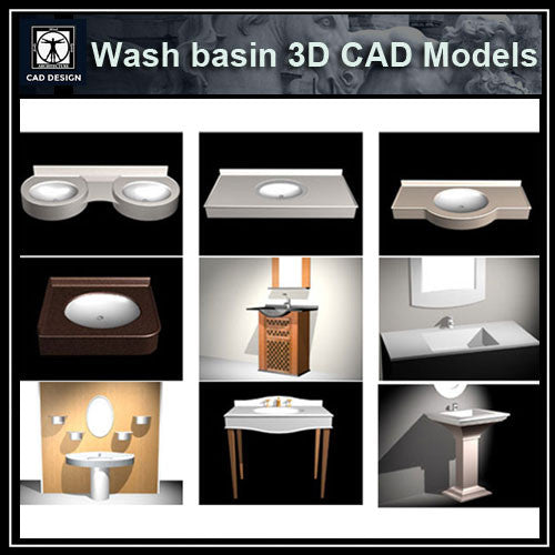 Wash basin 3D Cad Models - CAD Design | Download CAD Drawings | AutoCAD Blocks | AutoCAD Symbols | CAD Drawings | Architecture Details│Landscape Details | See more about AutoCAD, Cad Drawing and Architecture Details