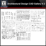 ★【Architectural Design Gallery Autocad Drawings V.2】All Decoration elements Bundle - CAD Design | Download CAD Drawings | AutoCAD Blocks | AutoCAD Symbols | CAD Drawings | Architecture Details│Landscape Details | See more about AutoCAD, Cad Drawing and Architecture Details