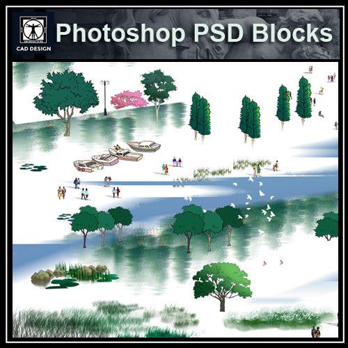 Hand-painted PSD Landscape elevation 4 - CAD Design | Download CAD Drawings | AutoCAD Blocks | AutoCAD Symbols | CAD Drawings | Architecture Details│Landscape Details | See more about AutoCAD, Cad Drawing and Architecture Details
