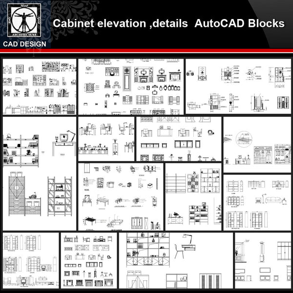 ★【Cabinet Autocad Blocks,elevation,details Collections】All kinds of Cabinet Design CAD Drawings - CAD Design | Download CAD Drawings | AutoCAD Blocks | AutoCAD Symbols | CAD Drawings | Architecture Details│Landscape Details | See more about AutoCAD, Cad Drawing and Architecture Details