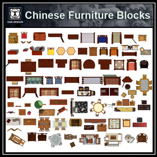 Photoshop PSD Chinese Furniture Blocks 1 - CAD Design | Download CAD Drawings | AutoCAD Blocks | AutoCAD Symbols | CAD Drawings | Architecture Details│Landscape Details | See more about AutoCAD, Cad Drawing and Architecture Details
