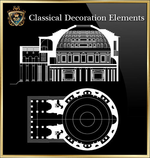Free Classical Decoration Blocks V.19 - CAD Design | Download CAD Drawings | AutoCAD Blocks | AutoCAD Symbols | CAD Drawings | Architecture Details│Landscape Details | See more about AutoCAD, Cad Drawing and Architecture Details