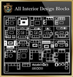 Interior Design CAD Blocks Collection V.4 - CAD Design | Download CAD Drawings | AutoCAD Blocks | AutoCAD Symbols | CAD Drawings | Architecture Details│Landscape Details | See more about AutoCAD, Cad Drawing and Architecture Details