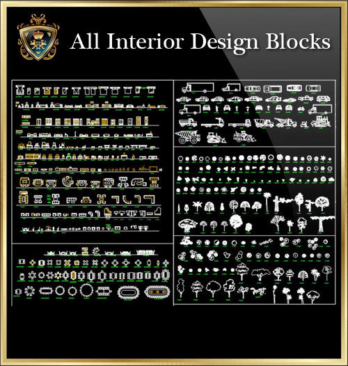 Interior Design CAD Blocks Collection V.7 - CAD Design | Download CAD Drawings | AutoCAD Blocks | AutoCAD Symbols | CAD Drawings | Architecture Details│Landscape Details | See more about AutoCAD, Cad Drawing and Architecture Details