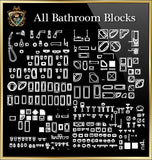 Bathroom CAD Blocks Collection - CAD Design | Download CAD Drawings | AutoCAD Blocks | AutoCAD Symbols | CAD Drawings | Architecture Details│Landscape Details | See more about AutoCAD, Cad Drawing and Architecture Details