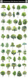 Hand-painted PSD Tree Blocks 2 - CAD Design | Download CAD Drawings | AutoCAD Blocks | AutoCAD Symbols | CAD Drawings | Architecture Details│Landscape Details | See more about AutoCAD, Cad Drawing and Architecture Details
