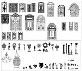 Over 500+ Neoclassical Interiors Decor, Decorative elements-Frame,Pattern,Border,Door,Windows,Cabinet,Lattice,Ceiling,Paving - CAD Design | Download CAD Drawings | AutoCAD Blocks | AutoCAD Symbols | CAD Drawings | Architecture Details│Landscape Details | See more about AutoCAD, Cad Drawing and Architecture Details