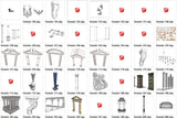 European Architecture Elements 3D Models-Sketchup 3D Models - CAD Design | Download CAD Drawings | AutoCAD Blocks | AutoCAD Symbols | CAD Drawings | Architecture Details│Landscape Details | See more about AutoCAD, Cad Drawing and Architecture Details