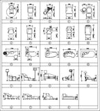 Furniture Cad Set - CAD Design | Download CAD Drawings | AutoCAD Blocks | AutoCAD Symbols | CAD Drawings | Architecture Details│Landscape Details | See more about AutoCAD, Cad Drawing and Architecture Details