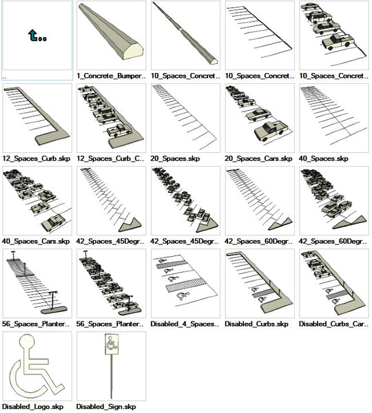 Sketchup Parking Layouts 3D models download - CAD Design | Download CAD Drawings | AutoCAD Blocks | AutoCAD Symbols | CAD Drawings | Architecture Details│Landscape Details | See more about AutoCAD, Cad Drawing and Architecture Details