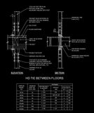 Free CAD Details-Holdown Tie Between Floors - CAD Design | Download CAD Drawings | AutoCAD Blocks | AutoCAD Symbols | CAD Drawings | Architecture Details│Landscape Details | See more about AutoCAD, Cad Drawing and Architecture Details