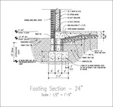 CAD Details Collection-Wall Footing Section - CAD Design | Download CAD Drawings | AutoCAD Blocks | AutoCAD Symbols | CAD Drawings | Architecture Details│Landscape Details | See more about AutoCAD, Cad Drawing and Architecture Details