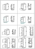 Cabinets Cad - CAD Design | Download CAD Drawings | AutoCAD Blocks | AutoCAD Symbols | CAD Drawings | Architecture Details│Landscape Details | See more about AutoCAD, Cad Drawing and Architecture Details