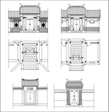 Chinese Architecture CAD Drawing-Chinese Gate Design - CAD Design | Download CAD Drawings | AutoCAD Blocks | AutoCAD Symbols | CAD Drawings | Architecture Details│Landscape Details | See more about AutoCAD, Cad Drawing and Architecture Details