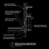 Free CAD Details-Roof Hatch Curb Detail - CAD Design | Download CAD Drawings | AutoCAD Blocks | AutoCAD Symbols | CAD Drawings | Architecture Details│Landscape Details | See more about AutoCAD, Cad Drawing and Architecture Details
