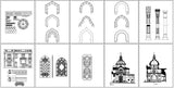 Ornamental Parts of Buildings 8 - CAD Design | Download CAD Drawings | AutoCAD Blocks | AutoCAD Symbols | CAD Drawings | Architecture Details│Landscape Details | See more about AutoCAD, Cad Drawing and Architecture Details
