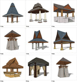 【Sketchup 3D Models】30 Types of Asia Style Pavilion 3D Models - CAD Design | Download CAD Drawings | AutoCAD Blocks | AutoCAD Symbols | CAD Drawings | Architecture Details│Landscape Details | See more about AutoCAD, Cad Drawing and Architecture Details