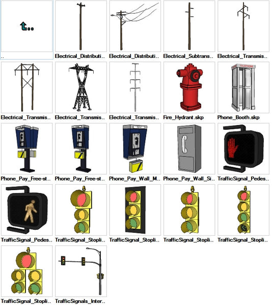 Sketchup Utilities 3D models download - CAD Design | Download CAD Drawings | AutoCAD Blocks | AutoCAD Symbols | CAD Drawings | Architecture Details│Landscape Details | See more about AutoCAD, Cad Drawing and Architecture Details