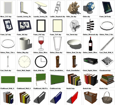 ●Sketchup Interior Objects 3D Models