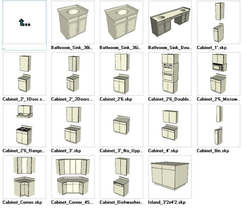 ●Sketchup Cabinetry 3D models