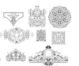 Free Decorative Elements V8 - CAD Design | Download CAD Drawings | AutoCAD Blocks | AutoCAD Symbols | CAD Drawings | Architecture Details│Landscape Details | See more about AutoCAD, Cad Drawing and Architecture Details