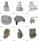 【Sketchup 3D Models】57 Types of Chinese Statue Design 3D Models - CAD Design | Download CAD Drawings | AutoCAD Blocks | AutoCAD Symbols | CAD Drawings | Architecture Details│Landscape Details | See more about AutoCAD, Cad Drawing and Architecture Details