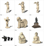 【Sketchup 3D Models】53 Types of Statue Design 3D Models - CAD Design | Download CAD Drawings | AutoCAD Blocks | AutoCAD Symbols | CAD Drawings | Architecture Details│Landscape Details | See more about AutoCAD, Cad Drawing and Architecture Details