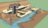 Sketchup 3D Architecture models-  Fallingwater-Frank Lloyd Wright - CAD Design | Download CAD Drawings | AutoCAD Blocks | AutoCAD Symbols | CAD Drawings | Architecture Details│Landscape Details | See more about AutoCAD, Cad Drawing and Architecture Details