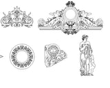 Free Decorative Elements V8 - CAD Design | Download CAD Drawings | AutoCAD Blocks | AutoCAD Symbols | CAD Drawings | Architecture Details│Landscape Details | See more about AutoCAD, Cad Drawing and Architecture Details