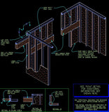Framing Details - CAD Design | Download CAD Drawings | AutoCAD Blocks | AutoCAD Symbols | CAD Drawings | Architecture Details│Landscape Details | See more about AutoCAD, Cad Drawing and Architecture Details
