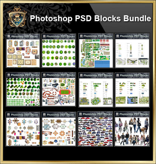 Over 1000 Photoshop PSD Blocks Bundle
