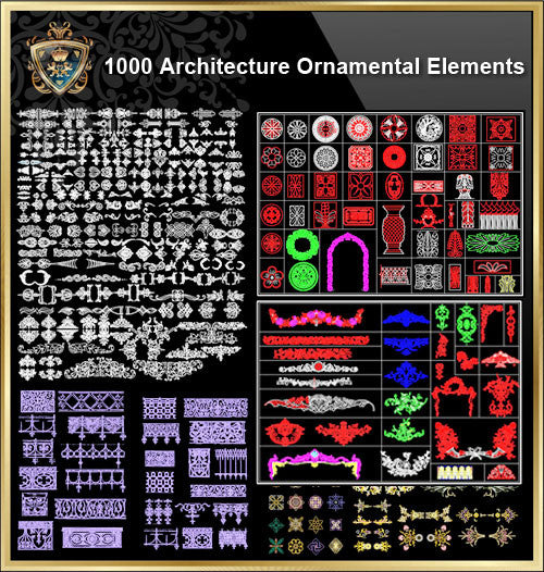 Over 1000+ Architecture Ornamental Elements(Best Collections!!)