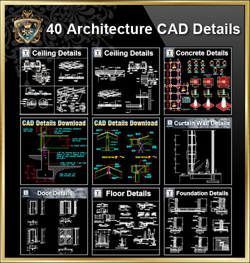 【All Architecture CAD Details Collections】 (Total 40 Best Collections)