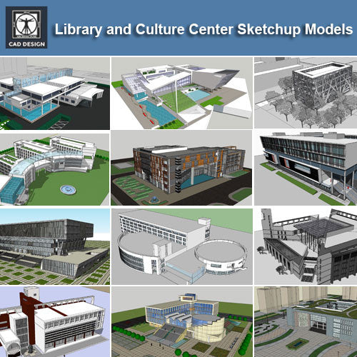 【Download 15 Library Sketchup 3D Models】 (Recommanded!!)