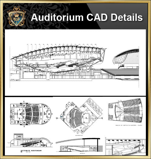 ★【Auditorium CAD Drawings Collection】@Auditorium Design,Autocad Blocks,AuditoriumDetails,Auditorium Section,Auditorium elevation design drawings