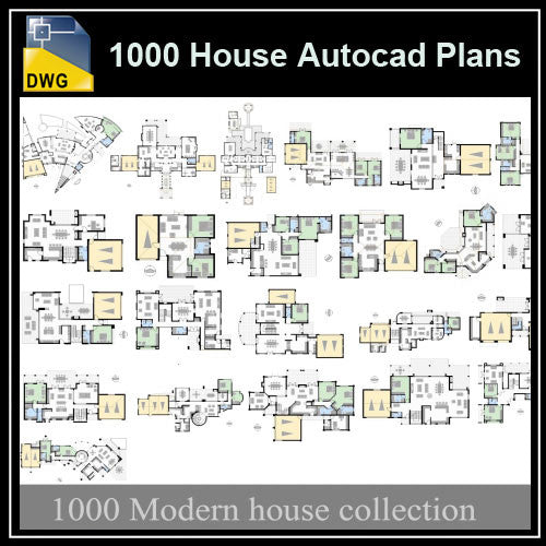 1000 Types of House Autocad Plans (Best Recommanded!!)