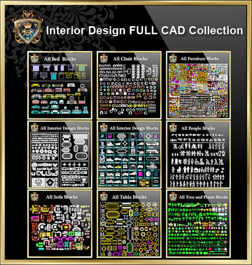 【Interior Design Full CAD Blocks Collections】 (Best Collections!!)