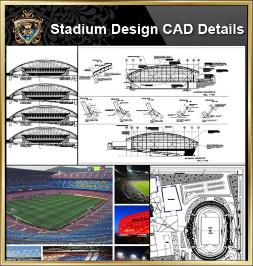 ★【Stadium CAD Design-Stadium,Gymnasium, track and field, playground, sports hall】@CAD Blocks,Autocad Blocks,Drawings,CAD Details
