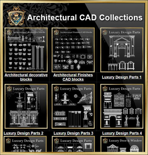 【Architectural CAD Drawings Bundle】(Best Collections!!)