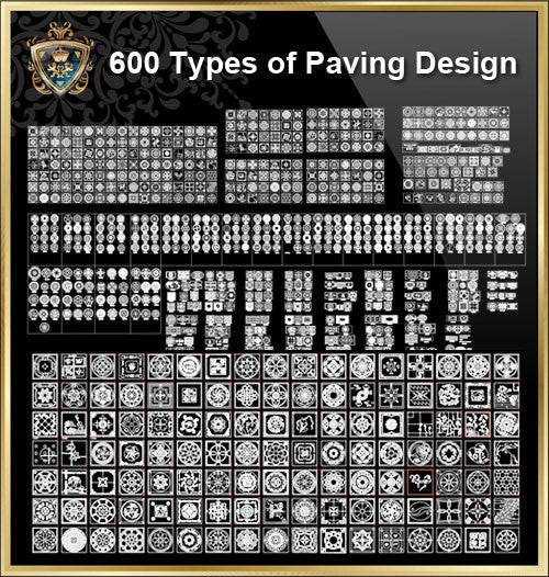 Over 600+ Types of Paving Design CAD Blocks