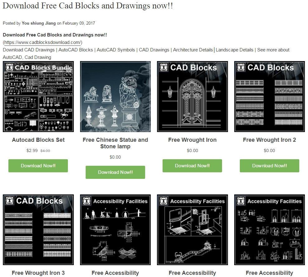 Download Free Cad Blocks and Drawings now!!