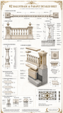 Classical European Architectural Details Master Sheet | CAD Reference Collection