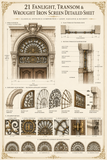 Fanlight, Transom and Heraldic Ornament CAD Details
