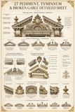 Fanlight, Transom and Heraldic Ornament CAD Details