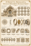 Fanlight, Transom and Heraldic Ornament CAD Details